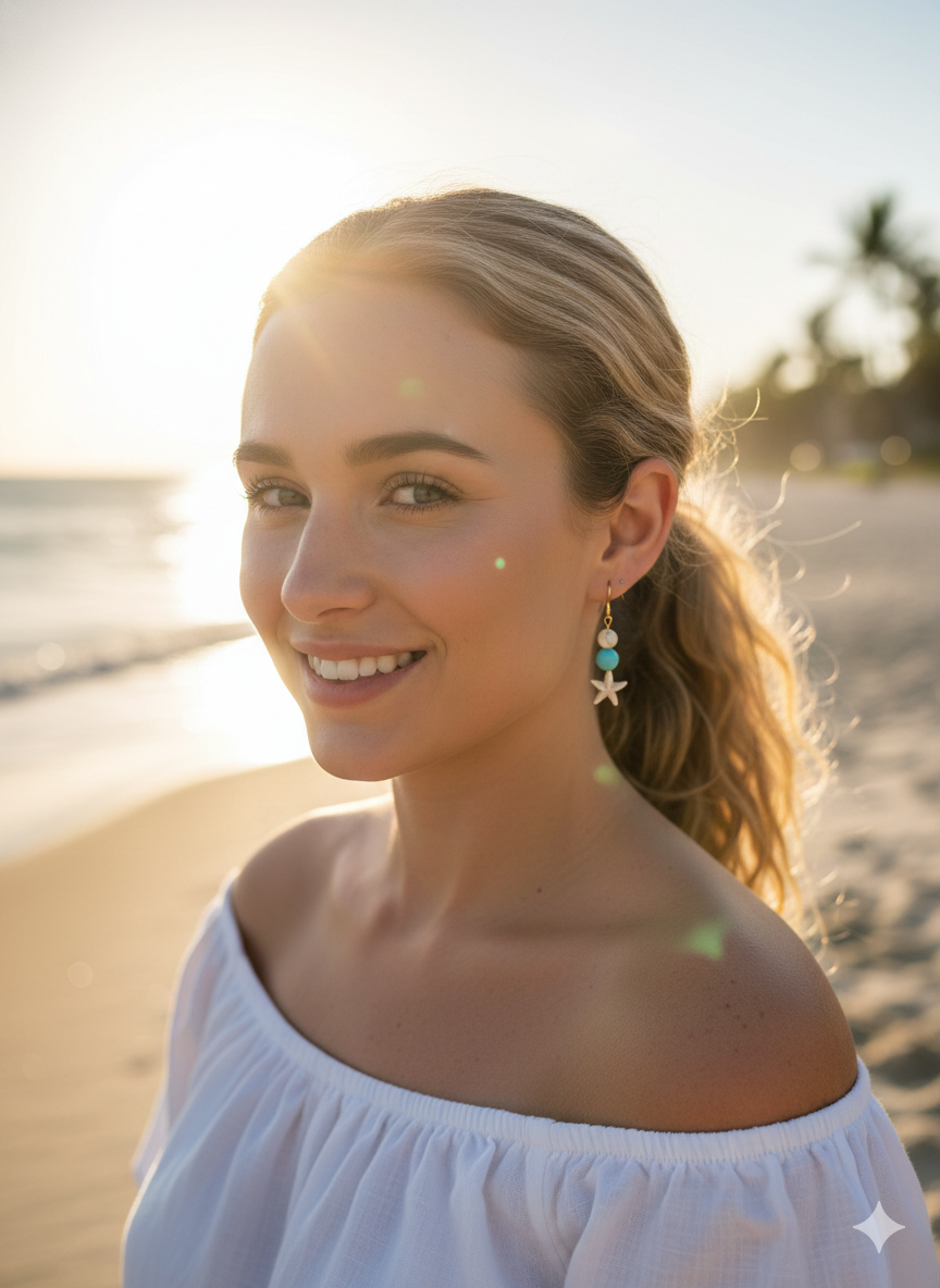 Turquoise Tide-Pool Earrings