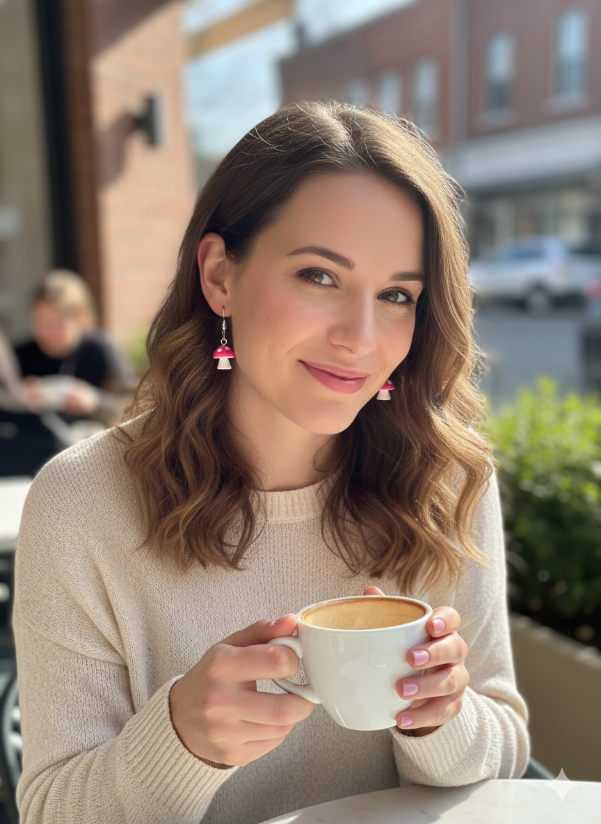Woodland Mushroom Drop Earrings