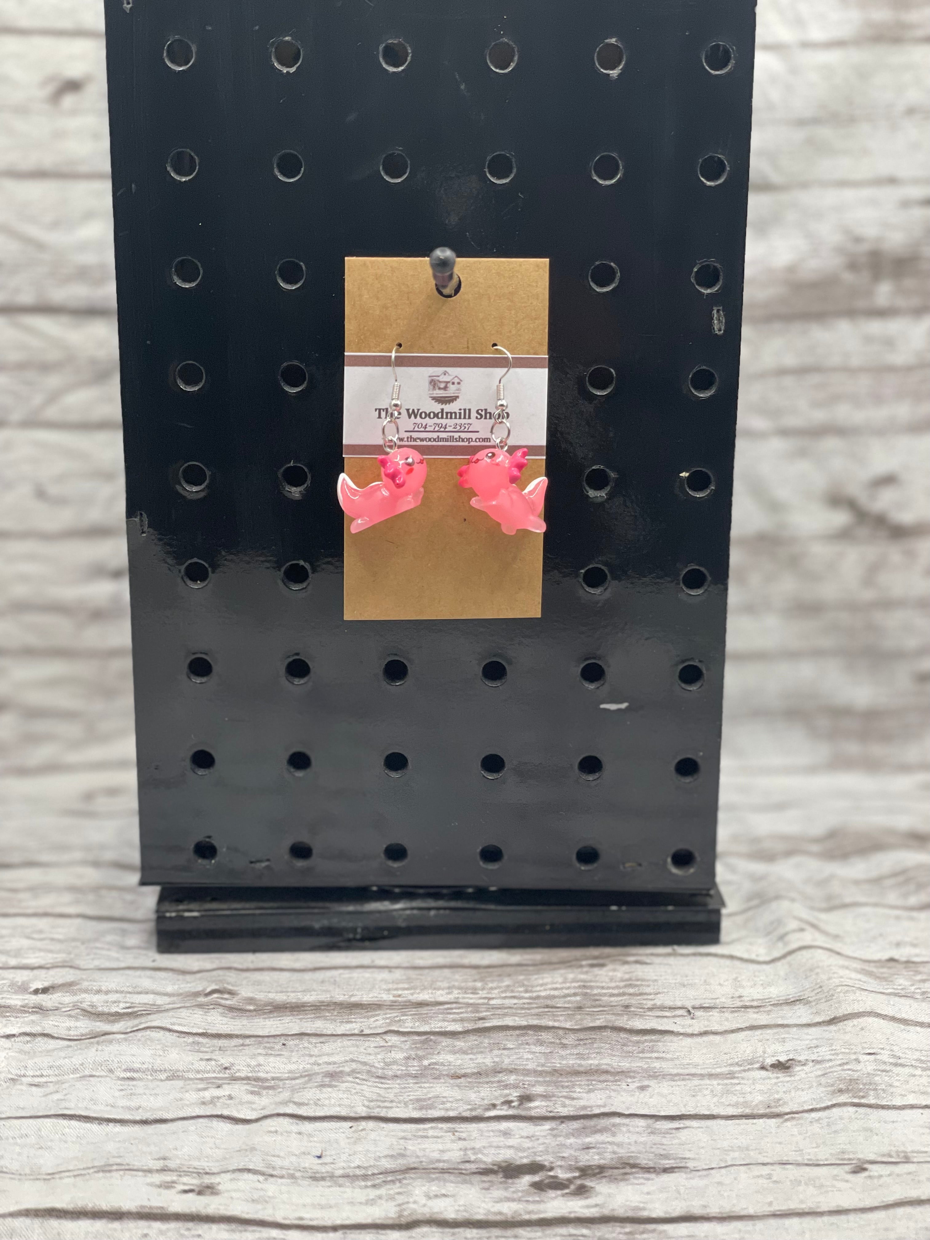 Axolotl Spirit Drop Earrings